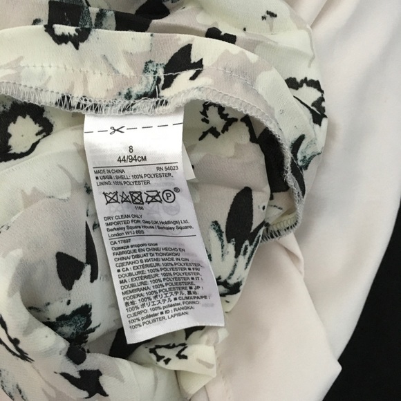 Banana Republic Gray Floral Box Pleat Skirt - Picture 6 of 6